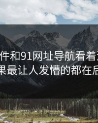 91大事件和91网址导航看着没动静，结果最让人发懵的都在后面