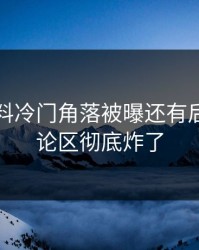 吃瓜爆料冷门角落被曝还有后续，评论区彻底炸了