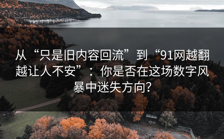 从“只是旧内容回流”到“91网越翻越让人不安”：你是否在这场数字风暴中迷失方向？