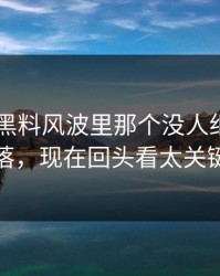 51吃瓜黑料风波里那个没人细看的角落，现在回头看太关键