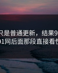 原以为只是普通更新，结果91爆料里的91网后面那段直接看愣了