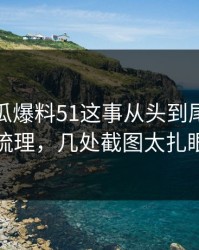 关于吃瓜爆料51这事从头到尾被重新梳理，几处截图太扎眼