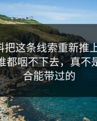 吃瓜爆料把这条线索重新推上台面后，这口气谁都咽不下去，真不是一句巧合能带过的
