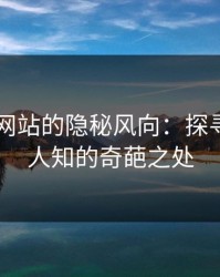 51视频网站的隐秘风向：探寻那不为人知的奇葩之处